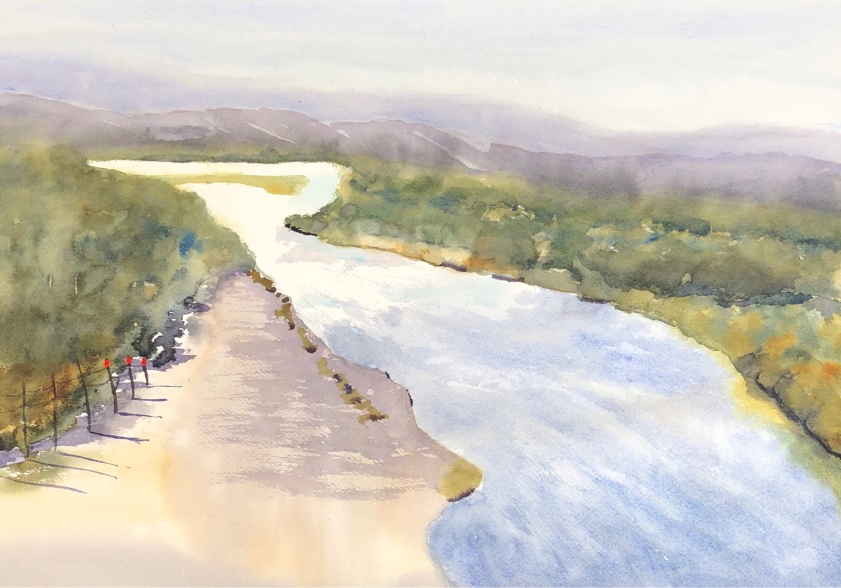 Along the Rio Grande River by Margie Hildreth 