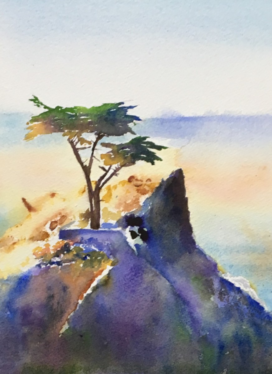 Lone Cypress by Margie Hildreth 