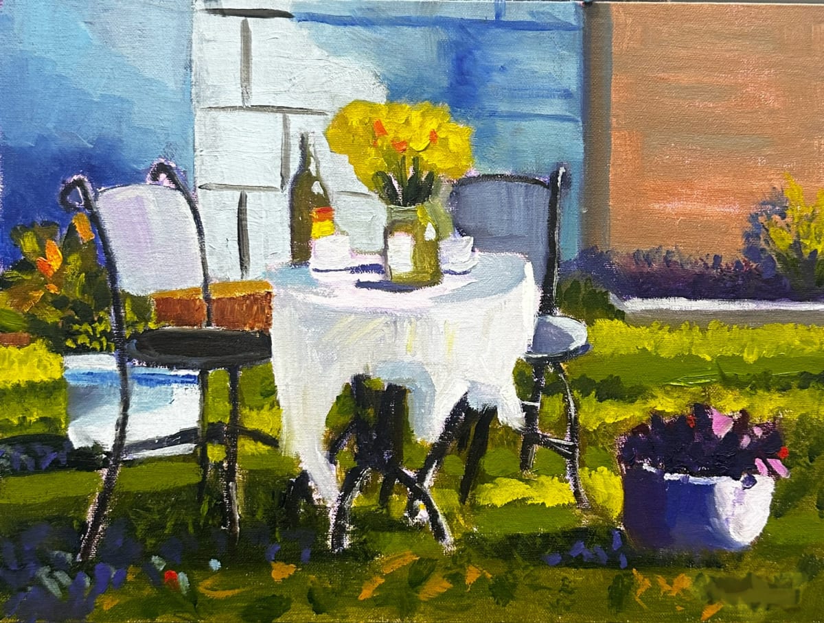 Tea on the Lawn by Margie Hildreth 