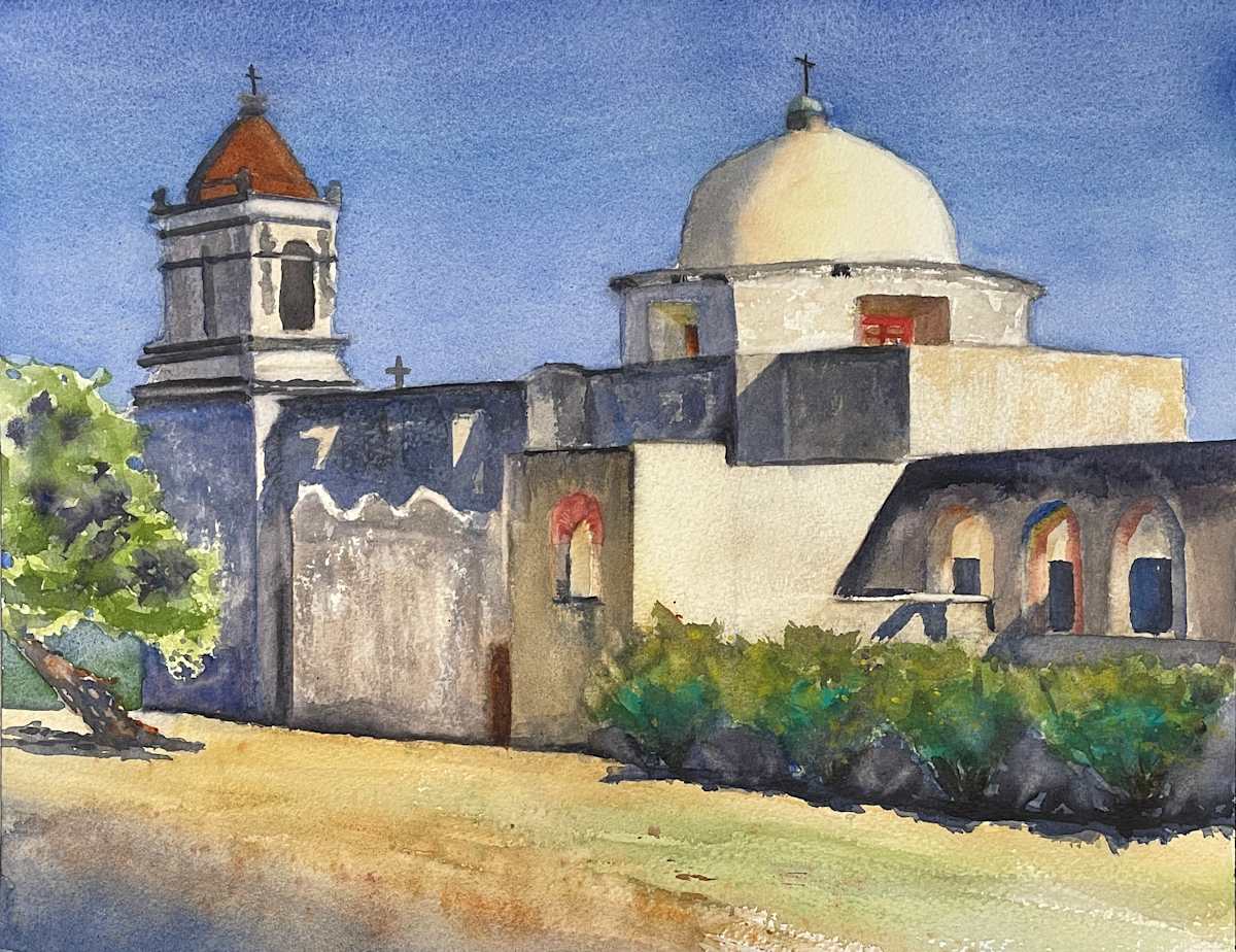 Morning at the Mission by Margie Hildreth 