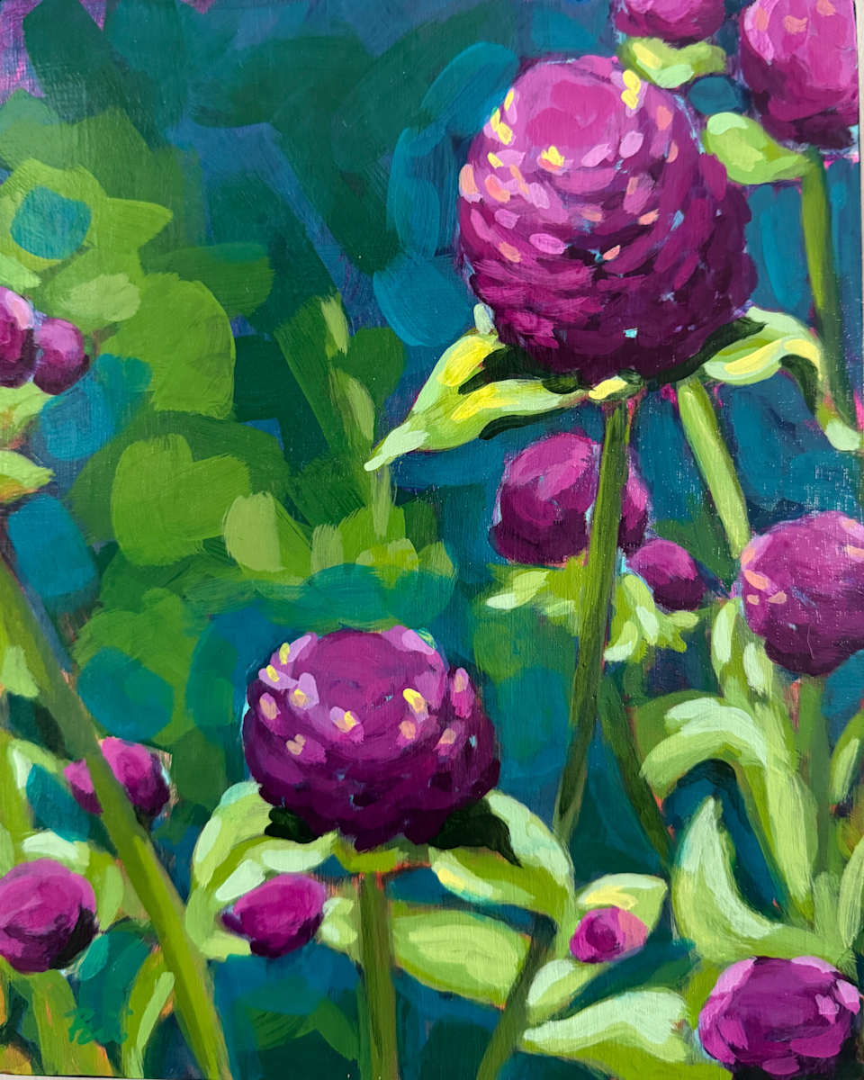 Globe Flowers by Karen Bobinski, Image 1.