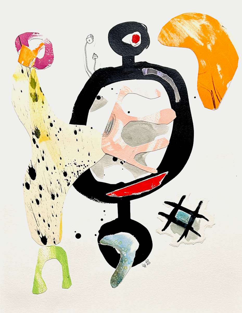 Corvos by Ladianne Henderson  Image: Corvos by Ladianne Henderson.  Mixed media on paper. 18x24 in. 2020.