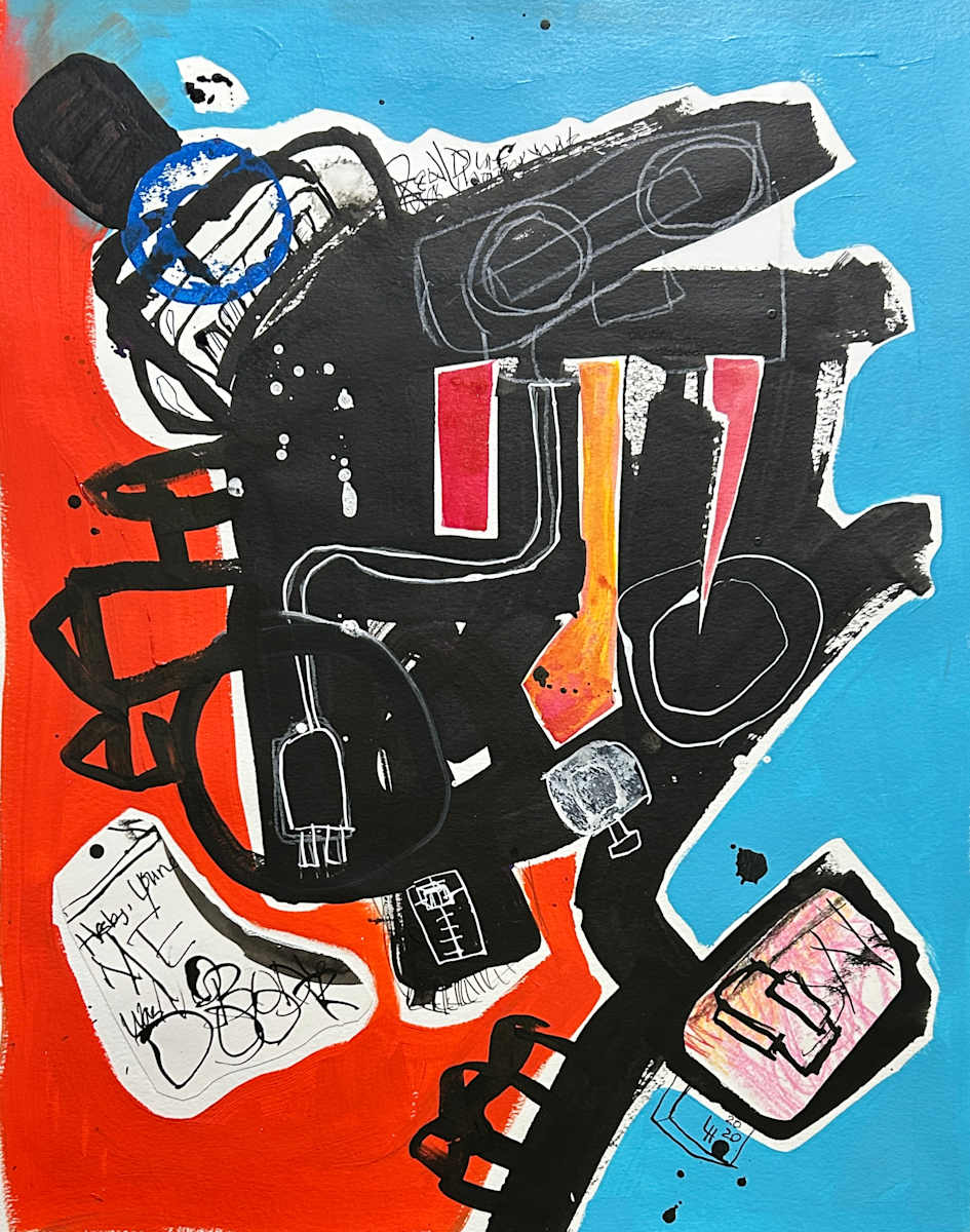 Electric Avenue by Ladianne Henderson  Image: Electric Avenue by Ladianne Henderson. Mixed media on paper. 18 x 24 in. 2020.