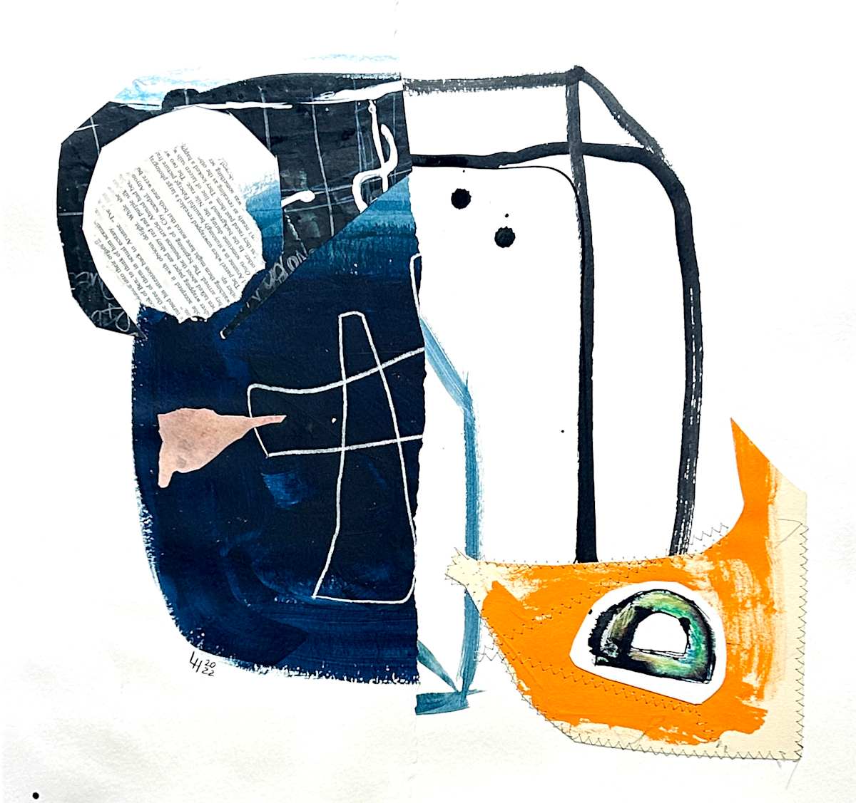 Millie's Revenge by Ladianne Henderson  Image: Millie's Revenge by Ladianne Henderson.  Mixed media on paper. 17.5x17.5 in. 2020.