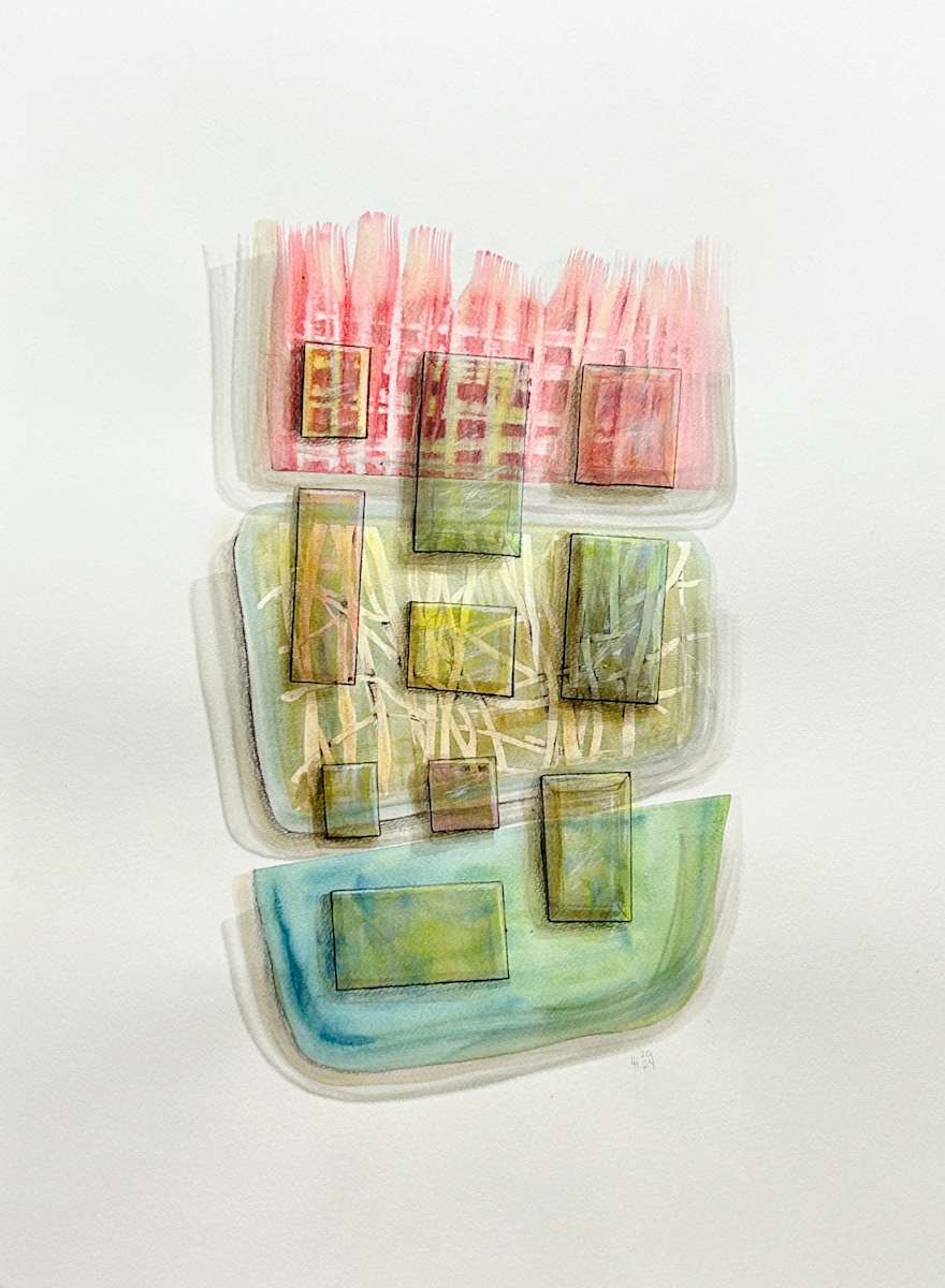 Mosaic by Ladianne Henderson  Image: Mosaic by Ladianne Henderson.  Mixed media on paper. 18x24 in. 2024.