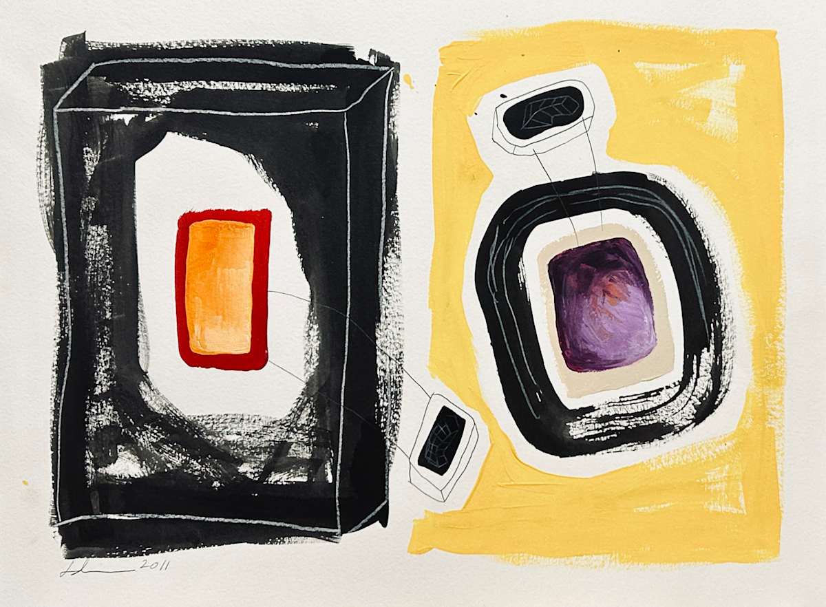 Outside Looking In by Ladianne Henderson  Image: Outside Looking In by Ladianne Henderson.  Mixed media on paper. 24x18 in. 2011.