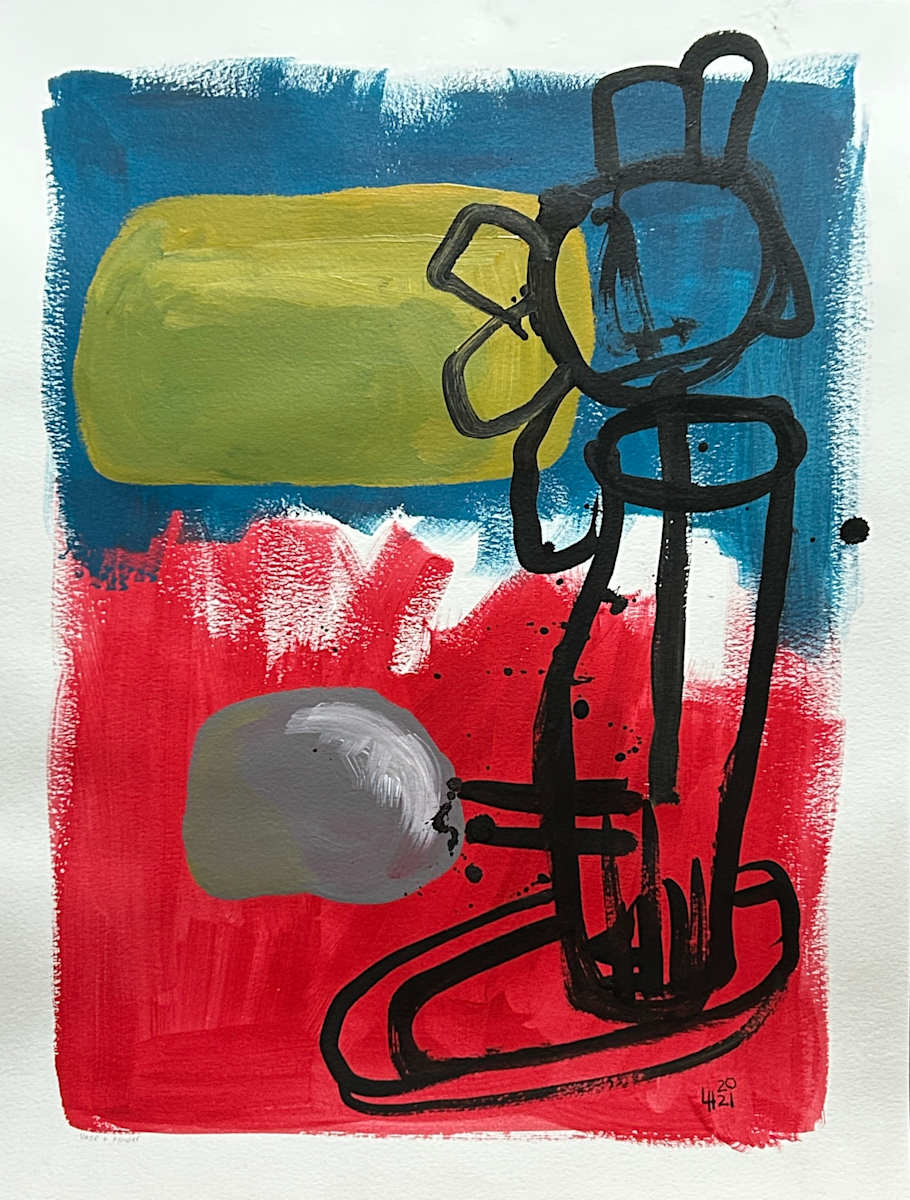 Rocks in the Garden by Ladianne Henderson  Image: Rocks in the Garden by Ladianne Henderson.  Mixed media on paper.  18x24 in. 2021. 
