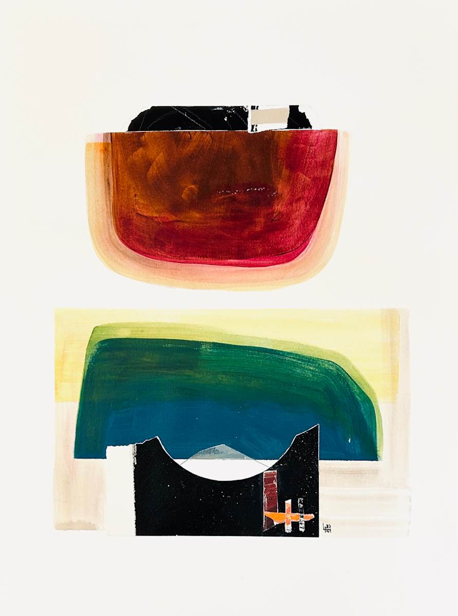 The Assumption of Risk by Ladianne Henderson  Image: The Assumption of Risk by Ladianne Henderson.  Mixed media on watercolor paper.  18x24 in. 2024.
