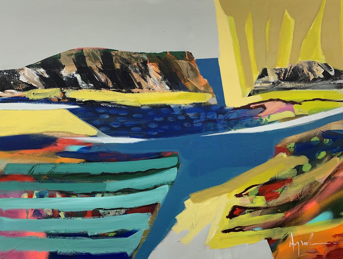 Mountains Sunshine Streams by Angela Maritz 