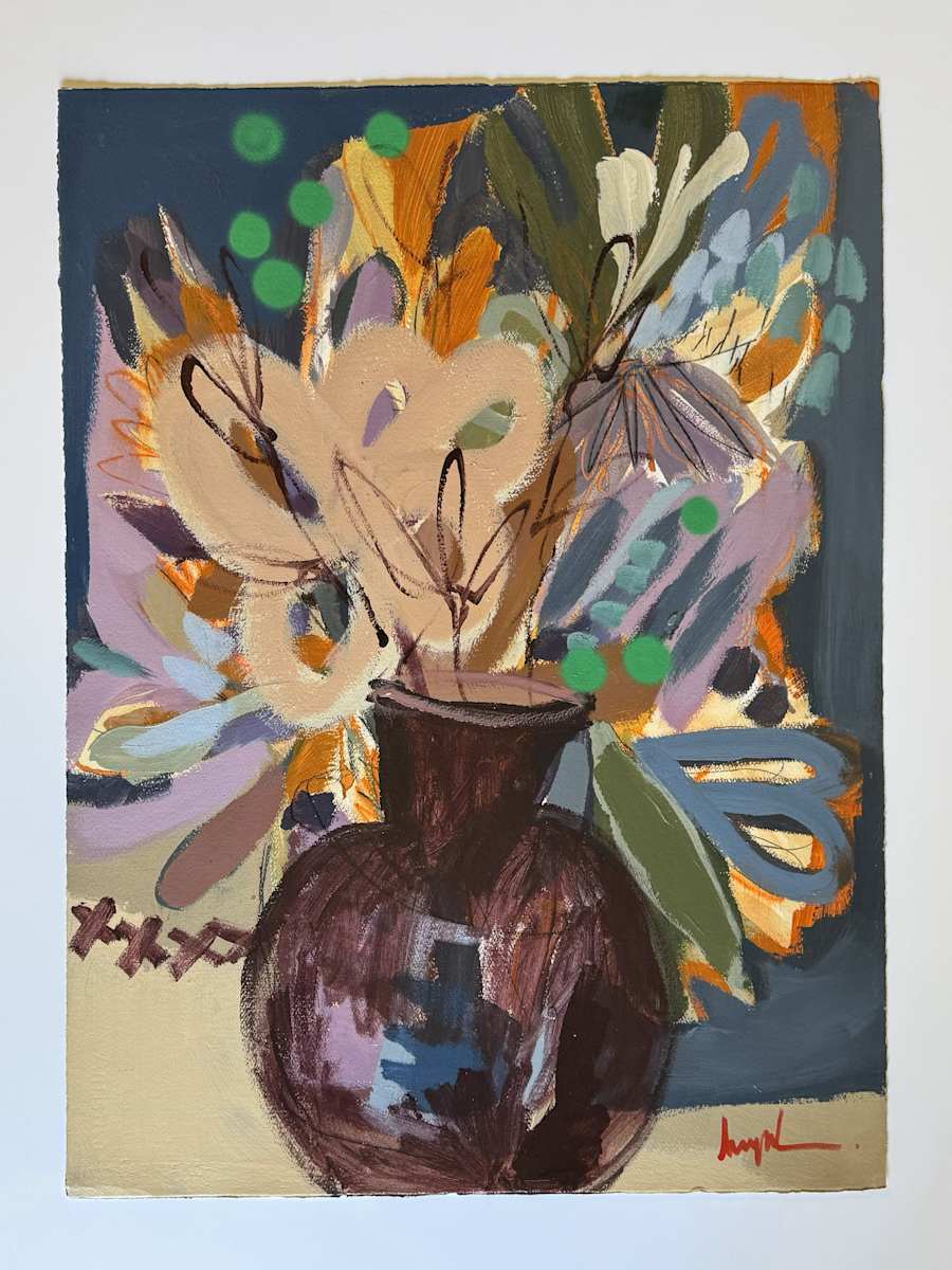 Red Soil Blue Blooms by Angela Maritz 