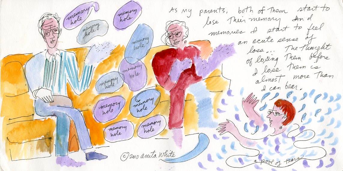 Memory Holes by Anita Inez White  Image: As my parents, both of them start to lose their memory and memories I start to feel an acute sense of loss.....The thought of losing them before I lose them is almost more than I can bear.