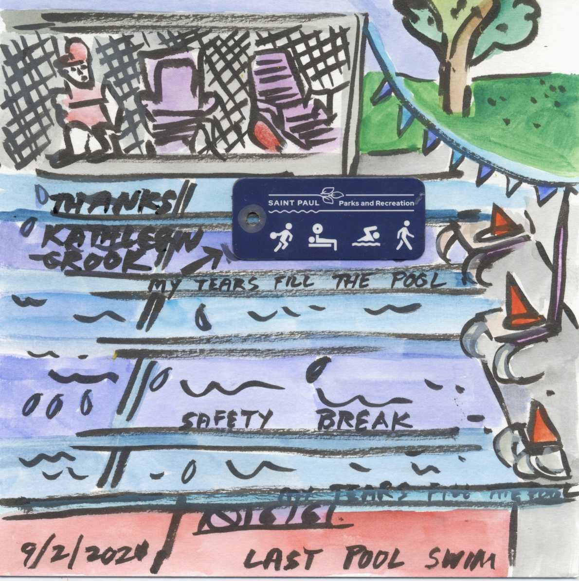 Farewell Highland Pool by Anita Inez White  Image: Always a poignant time as summer winds down and the beautiful outdoor swims at Highland Pool end.