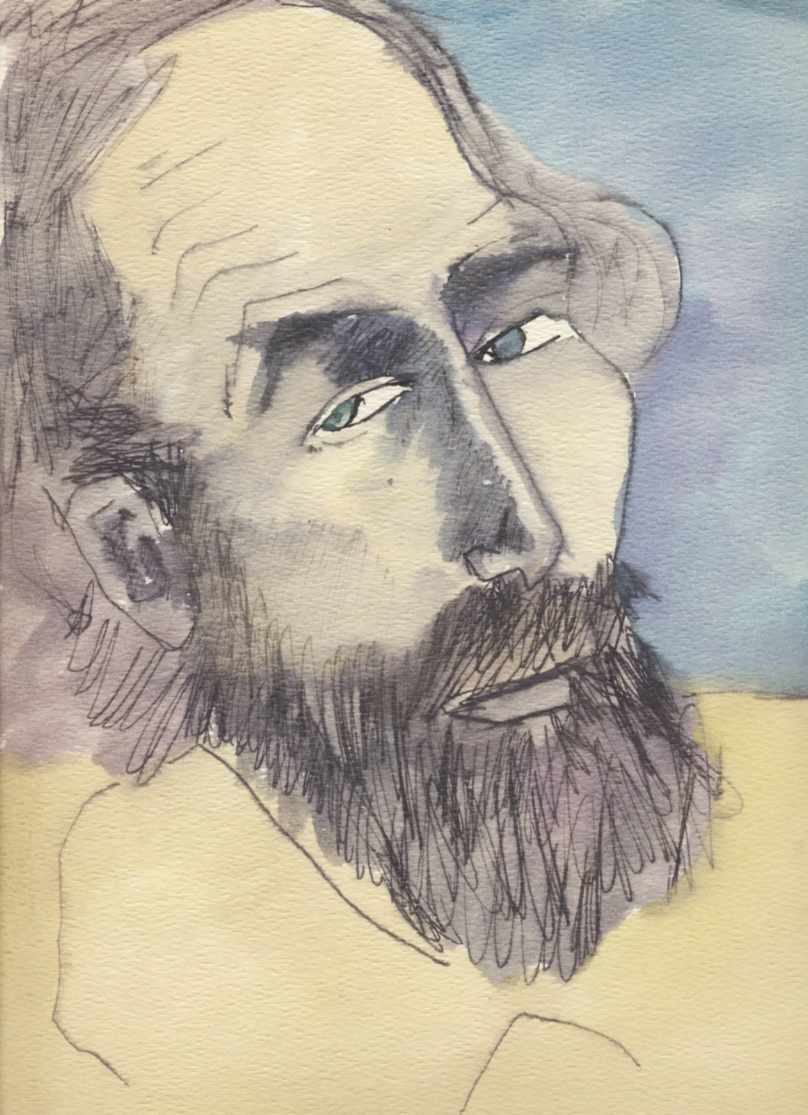 Josh by Anita Inez White  Image: Here is a drawing I did of Josh early in our marriage. He is looking askance with that unique expression of his.