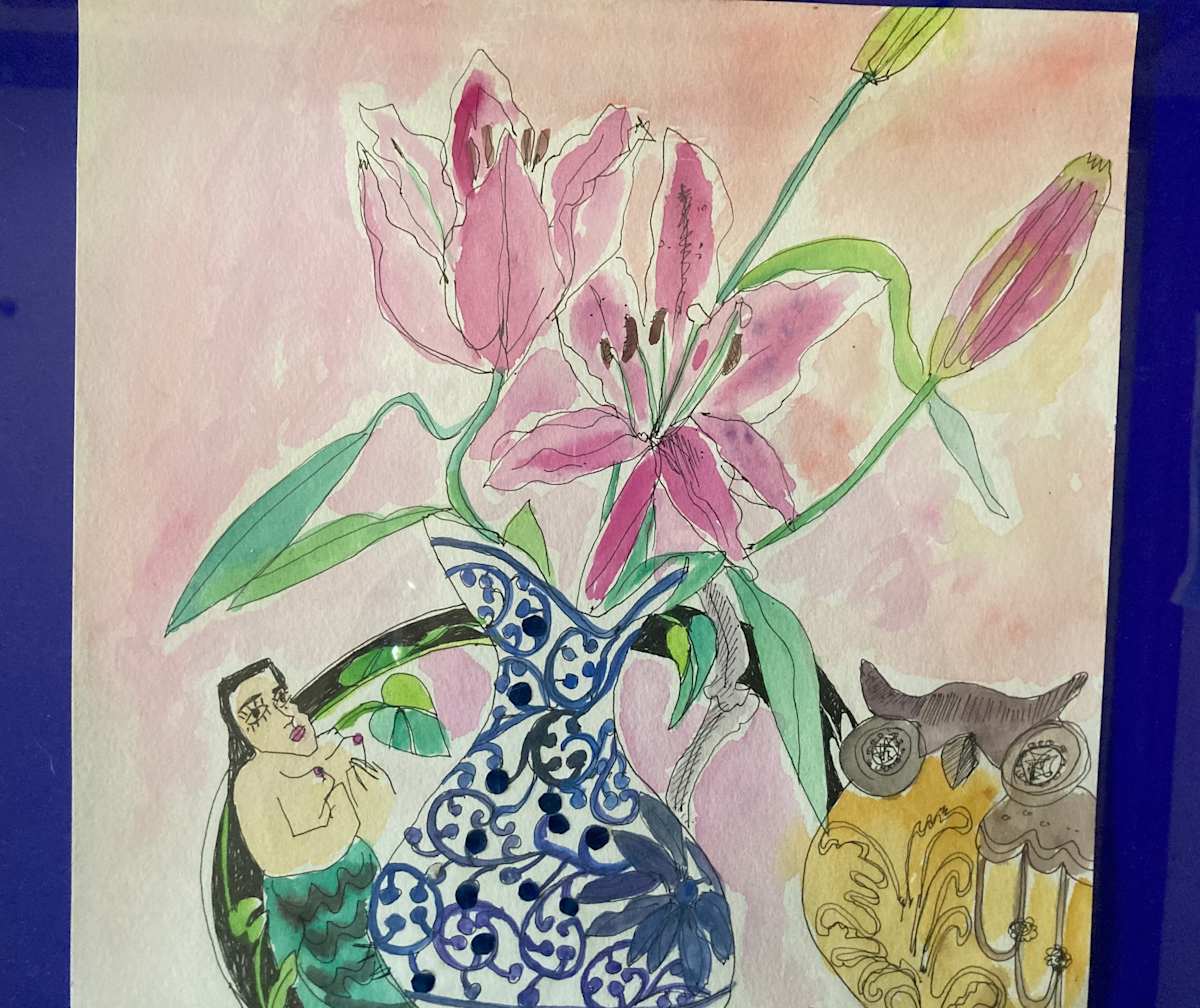 Mermaid with Lilies by Anita Inez White  Image: A fantasy of a mermaid drifting with the luscious scent of Star Gazer Lilies.