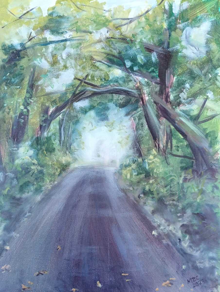 Craughwell, County Galway by Melissa  Z. Clark  Image: Oil on panel. 12"×9". SOLD.