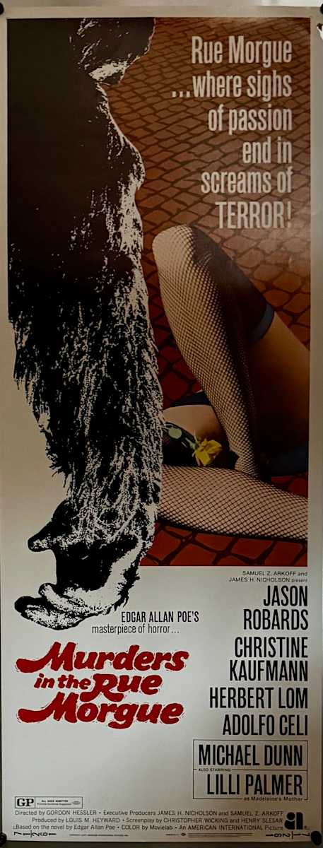 Murders in the Rue Morgue US Insert, 1971  Image: Murders in the Rue Morgue US Insert, 1971: Main