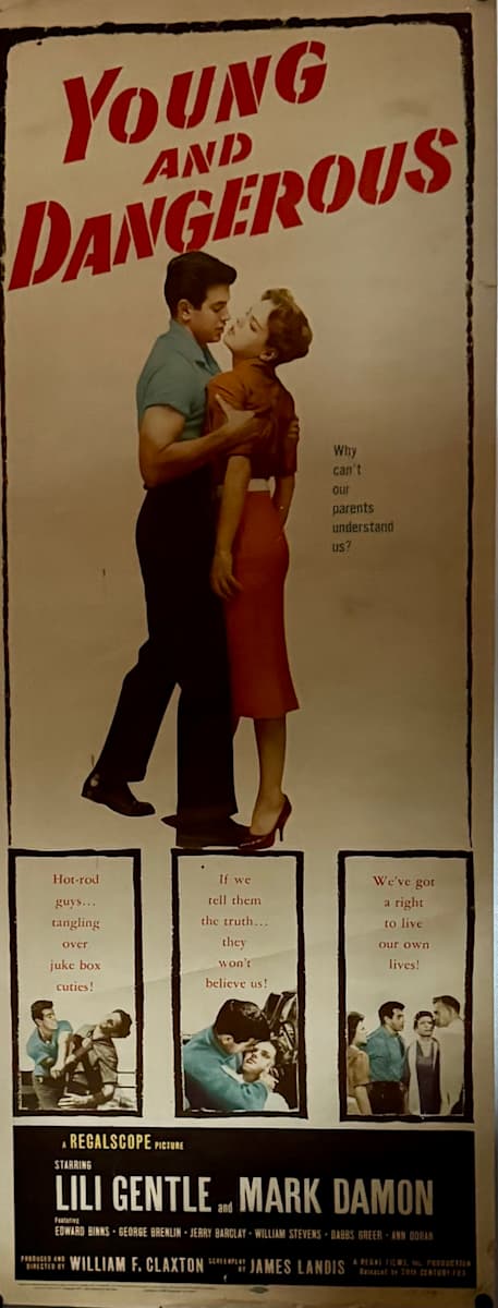 Young and Dangerous US Insert, 1957  Image: Young and Dangerous US Insert, 1957: Main