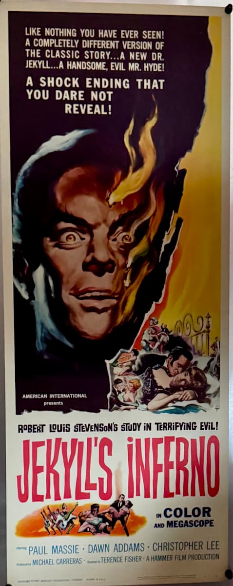 Jekyll's Inferno US Insert, 1960 by Reynold Brown  Image: Jekyll's Inferno US Insert, 1960: Main