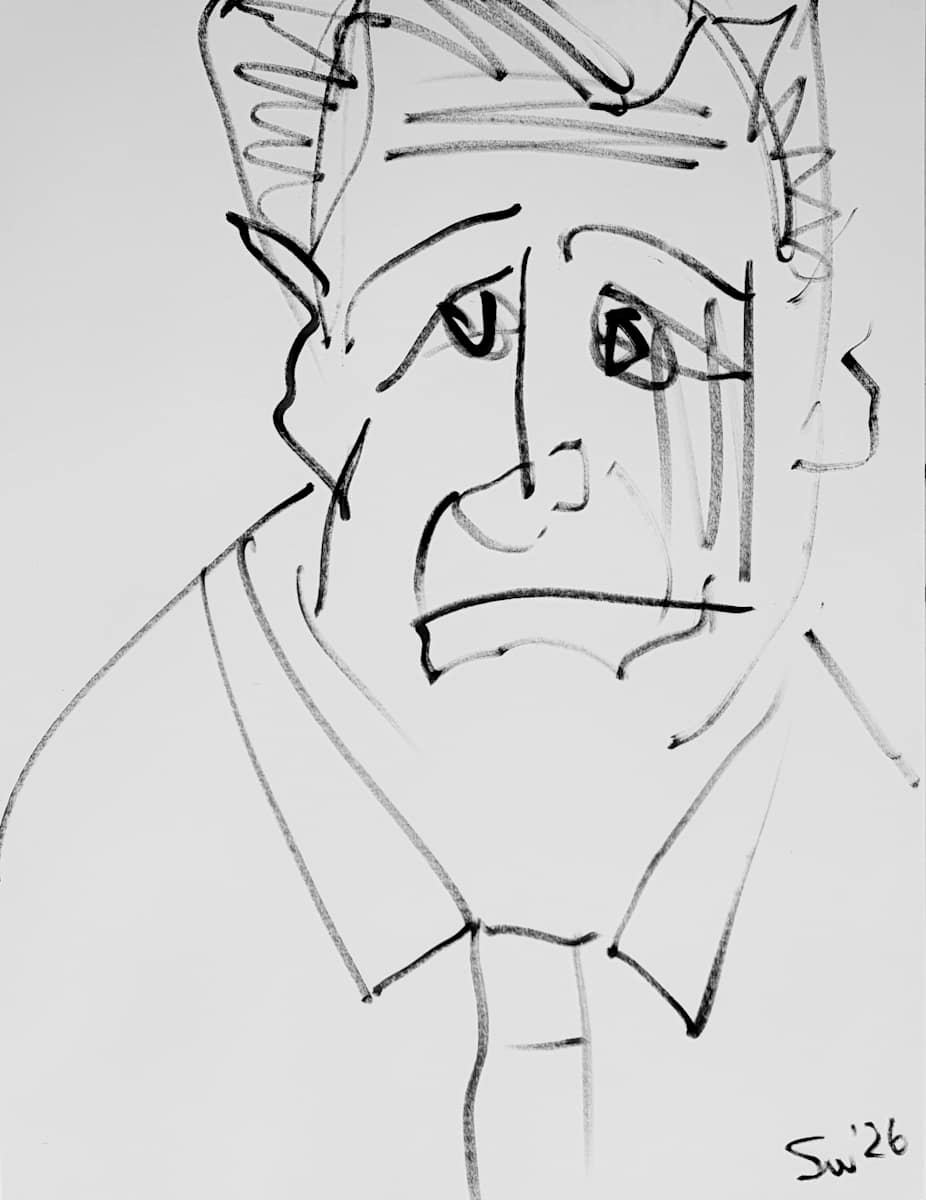 Brother Charles (b. 1948) (Study) by Susanne Cäcilie Walther, Image 1.