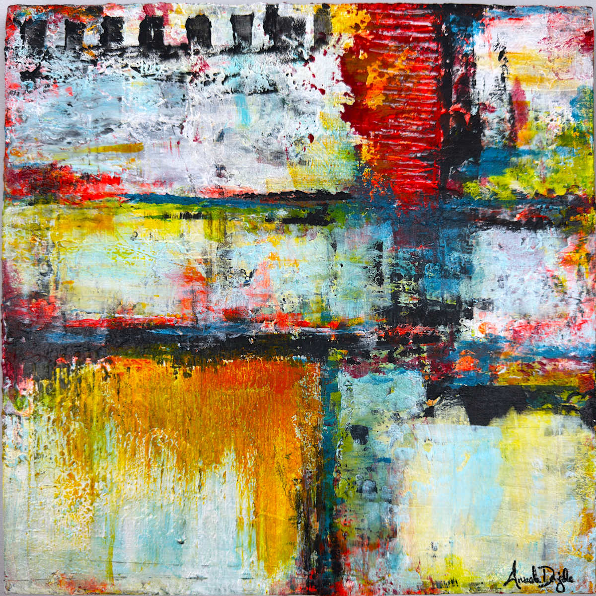 When the Levee Breaks by Amanda Daigle  Image: ORIGINAL available – ready to hang, mounted in black floater frame.
GICLÉE PRINTS also available.