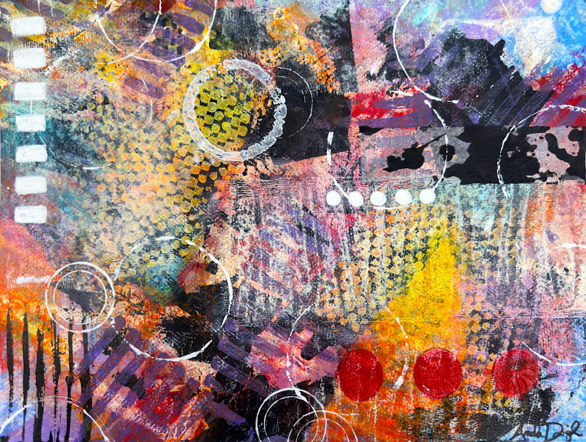 Funkytown by Amanda Daigle  Image: ORIGINAL available – ready to hang – float-mounted, matted, and framed.
GICLÉE PRINTS also available.
