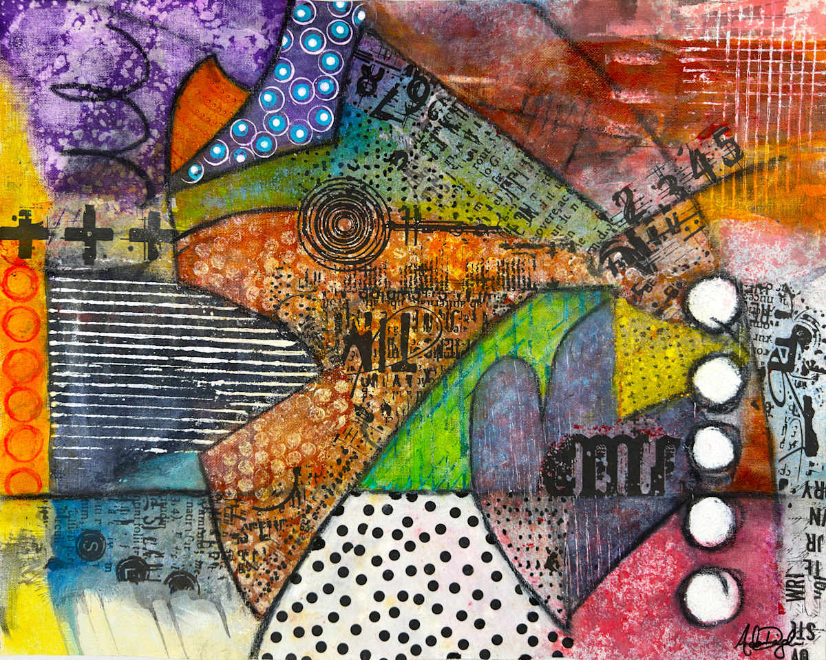 A Patchwork Orange by Amanda Daigle  Image: ORIGINAL available – ready to hang – float-mounted, matted, and framed.
GICLÉE PRINTS also available.
