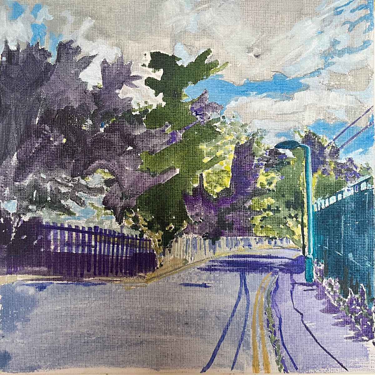 Coppermill Lane (Purple) by Sarah Dee Barrett 