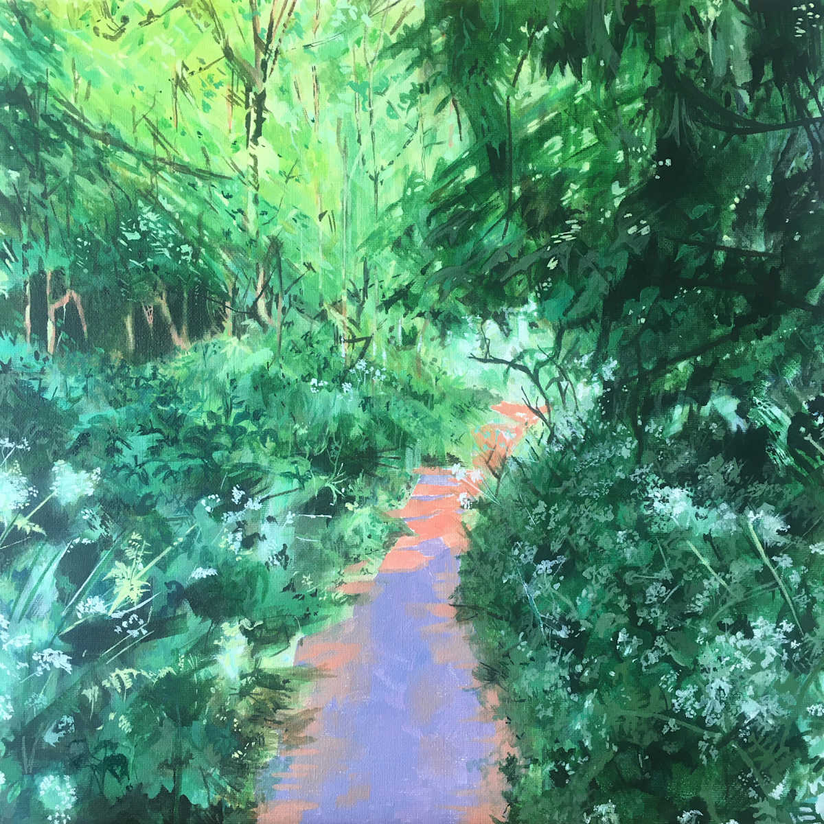Hackney Marshes Purple Path by Sarah Dee Barrett, Image 1.