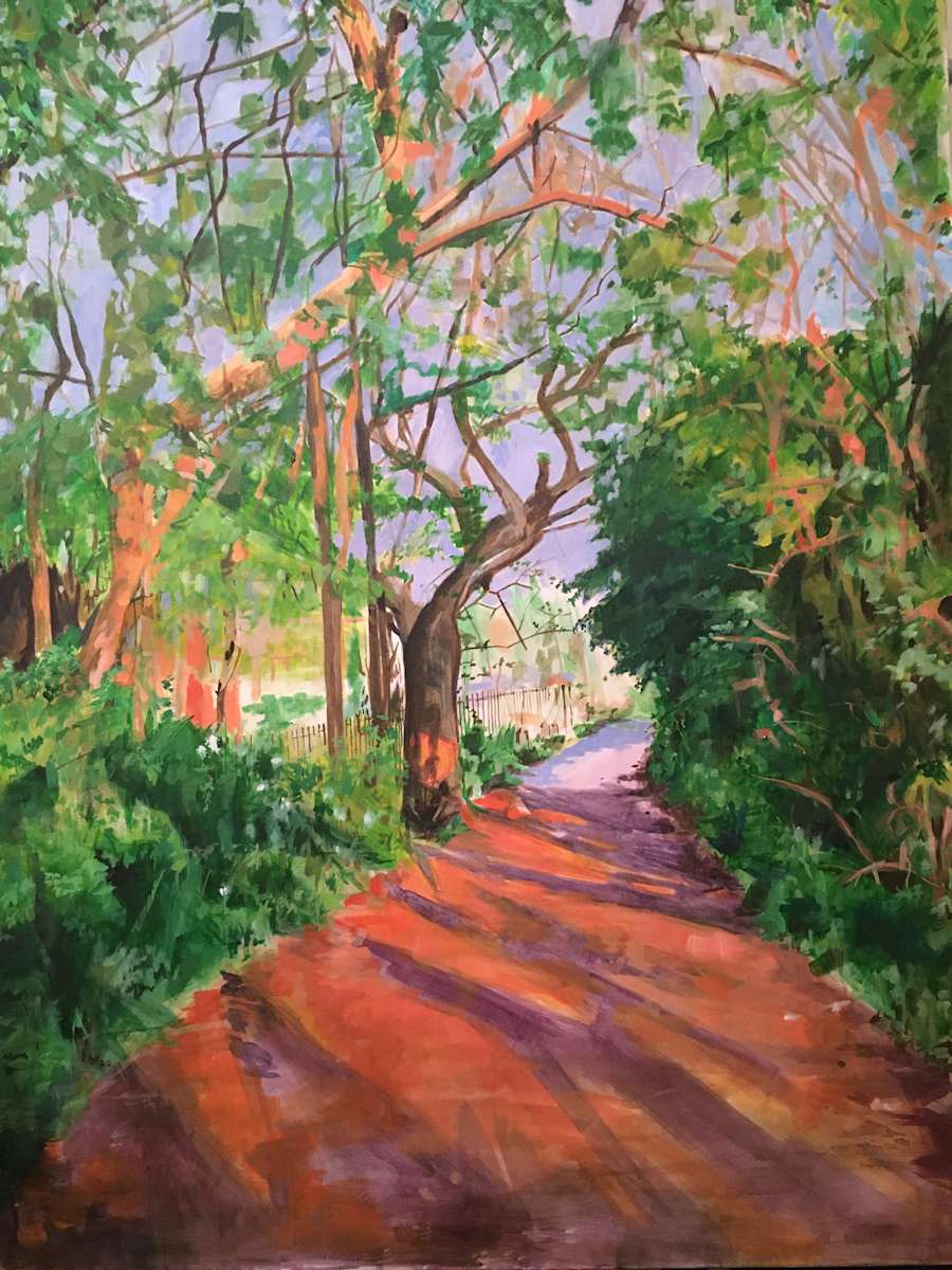 Hackney Path (Purple and Orange) by Sarah Dee Barrett, Image 1.