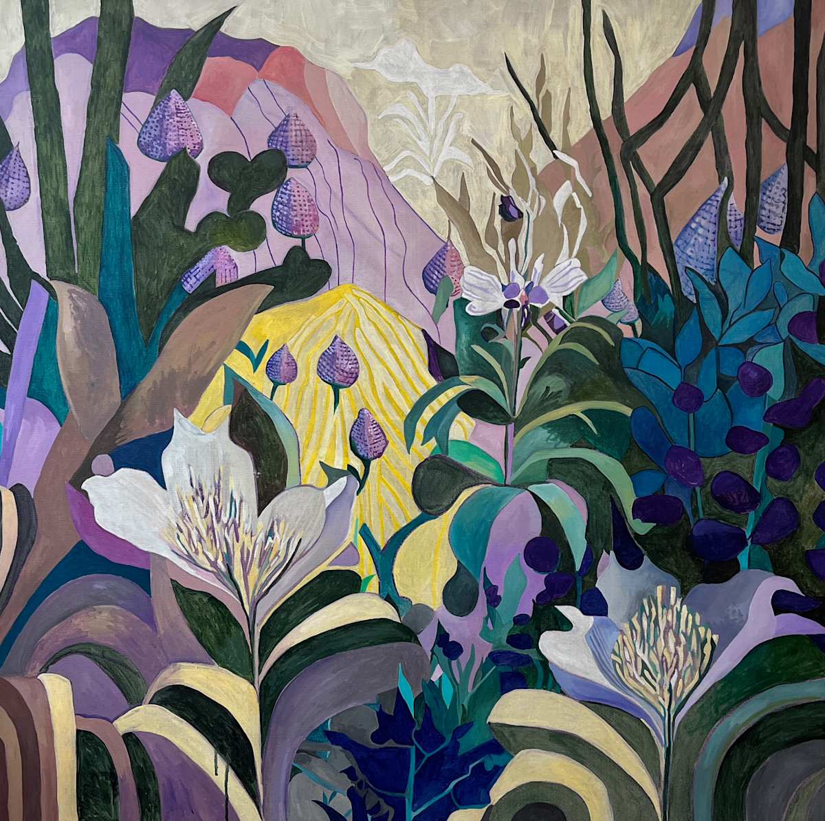 Psychedelic Landscapes: Flowers by Sarah Dee Barrett, Image 1.