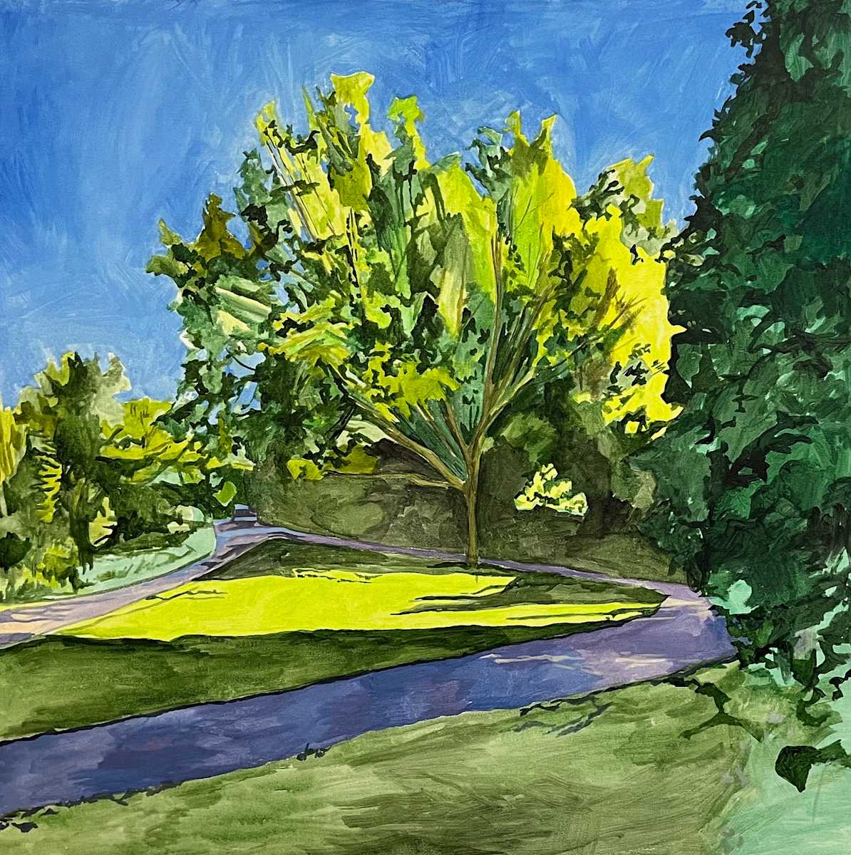 Tree on the Triangle by Sarah Dee Barrett, Image 1.