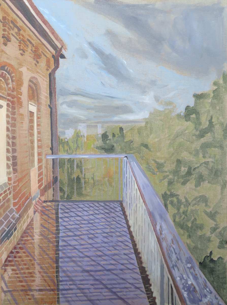 Wet Balcony View by Sarah Dee Barrett 