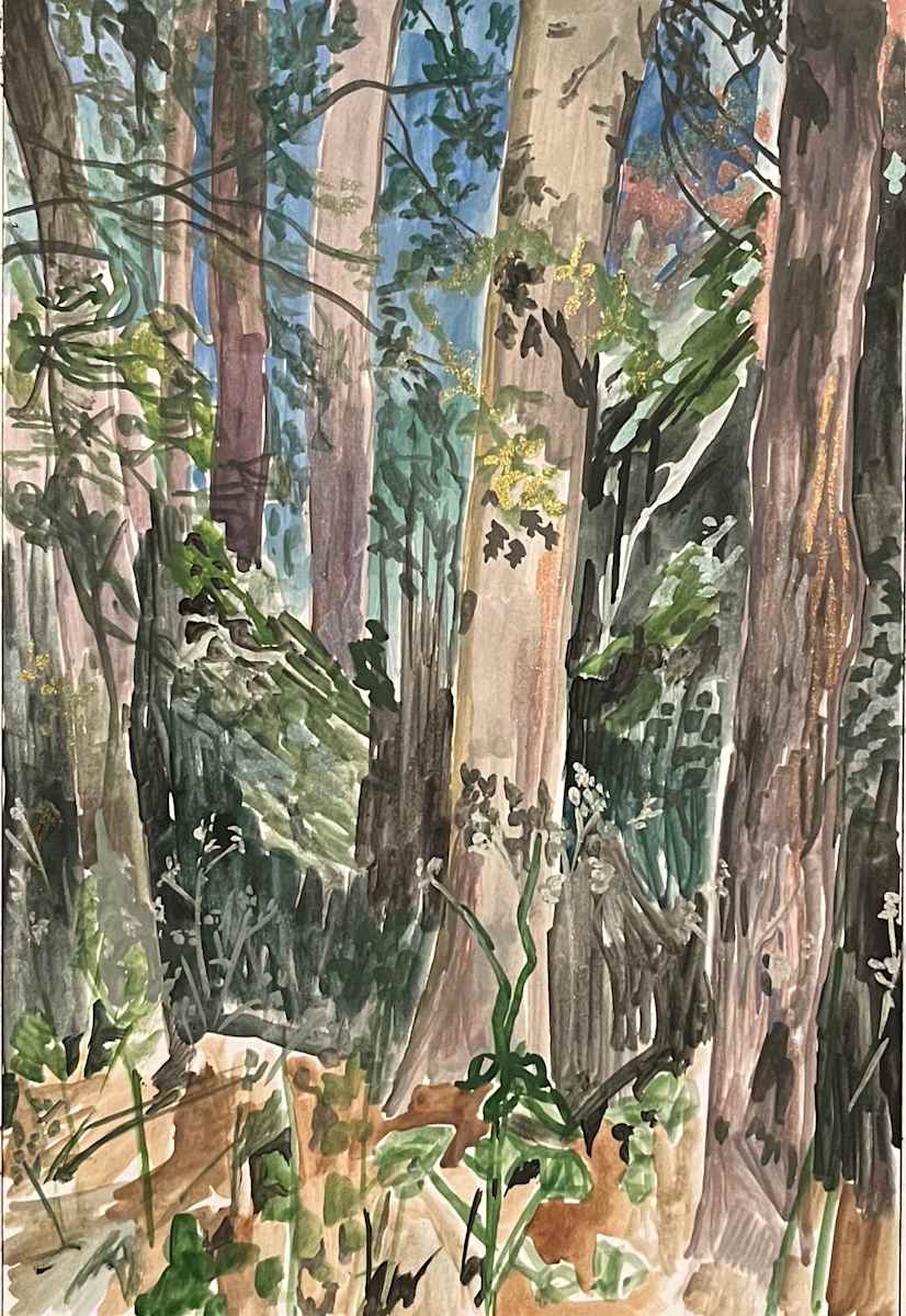 Woods Scene Multicolour by Sarah Dee Barrett, Image 1.