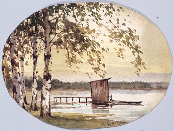 Cabina al lago by Aleksandr Nikolaevich Benois 