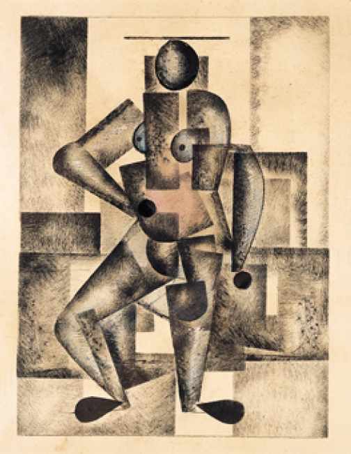 Donna con petto azzurro by Kazimir Severinovich Malevich 