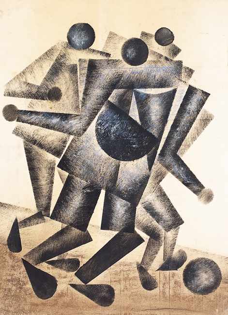 Gioco al pallone by Kazimir Severinovich Malevich 