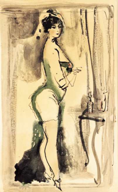 Nel boudoir by Konstantin Ivanovich Rudakov 