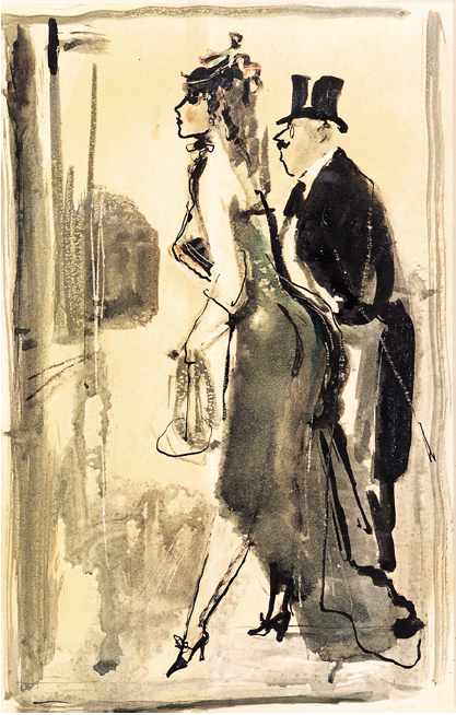 Nel foyer by Konstantin Ivanovich Rudakov 