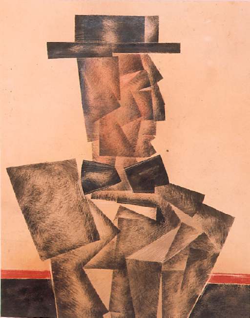 Uomo con cappello e papillon by Kazimir Severinovich Malevich 