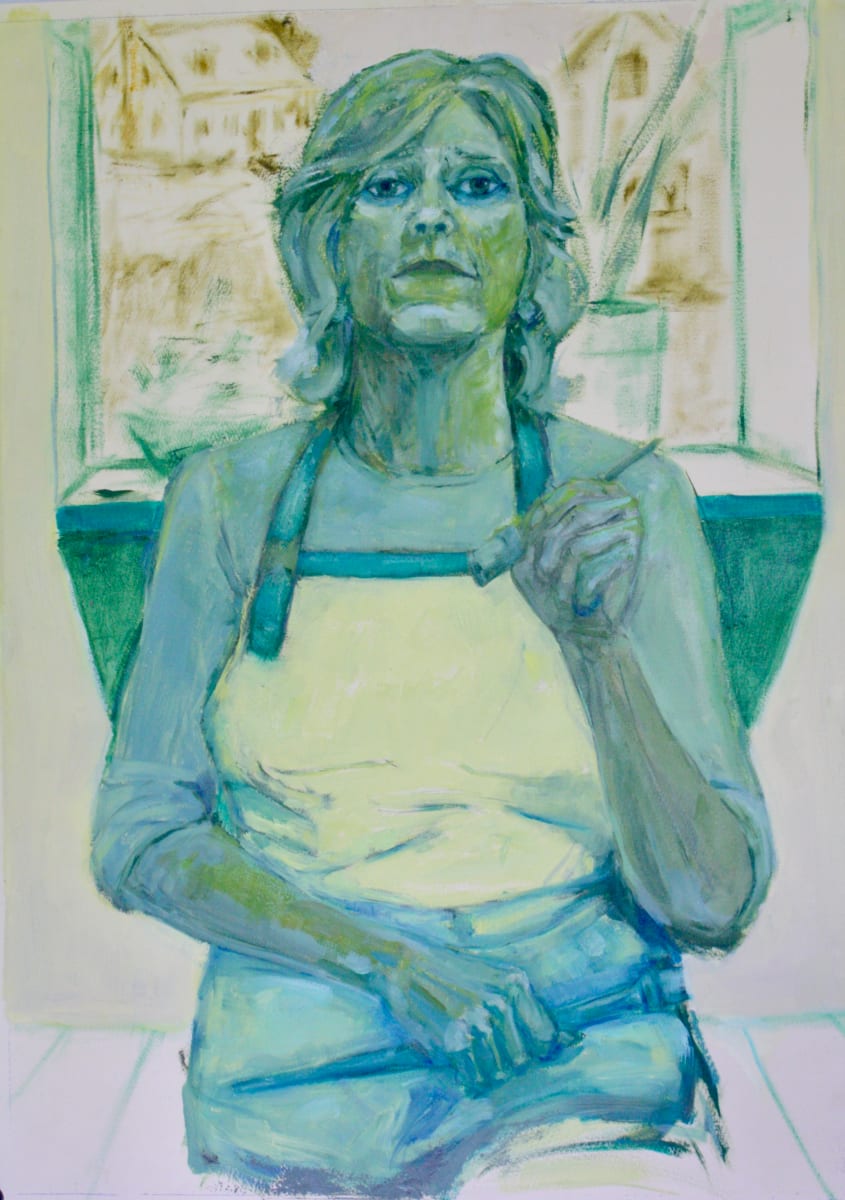 Green Self Portrait by Heather Blume 