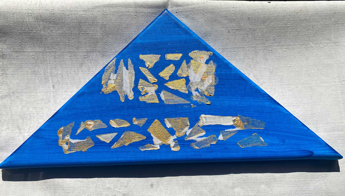 Blue and Gold abstract by Hiliary A. Blalock 