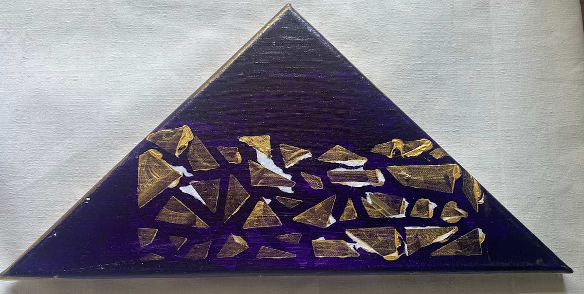 Purple and Gold abstract by Hiliary A. Blalock 