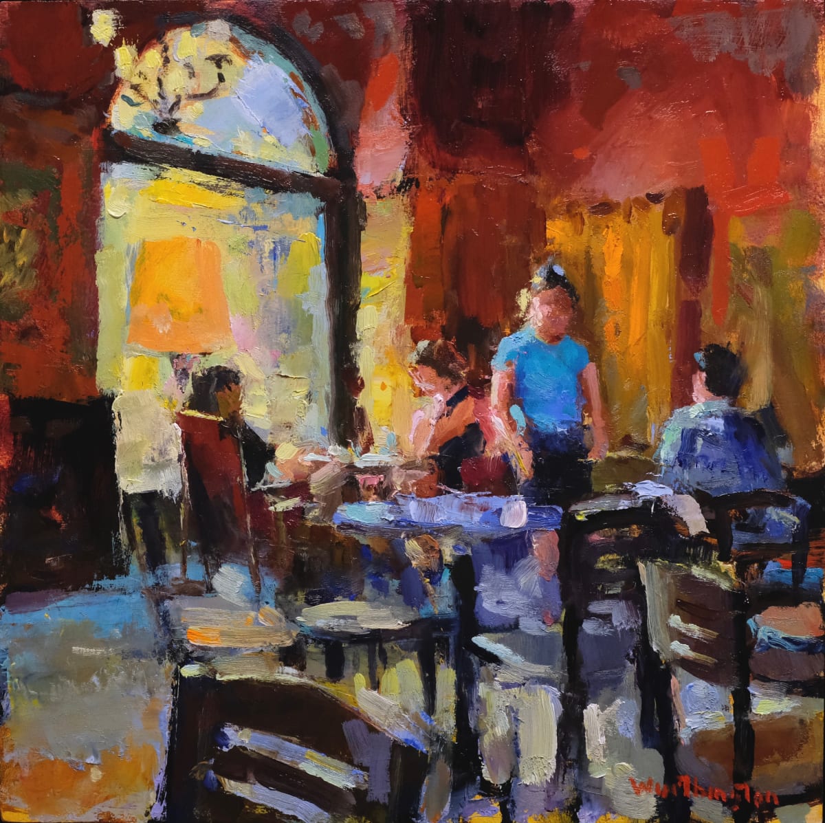 Red Brick Cafe by Rick Worthington 