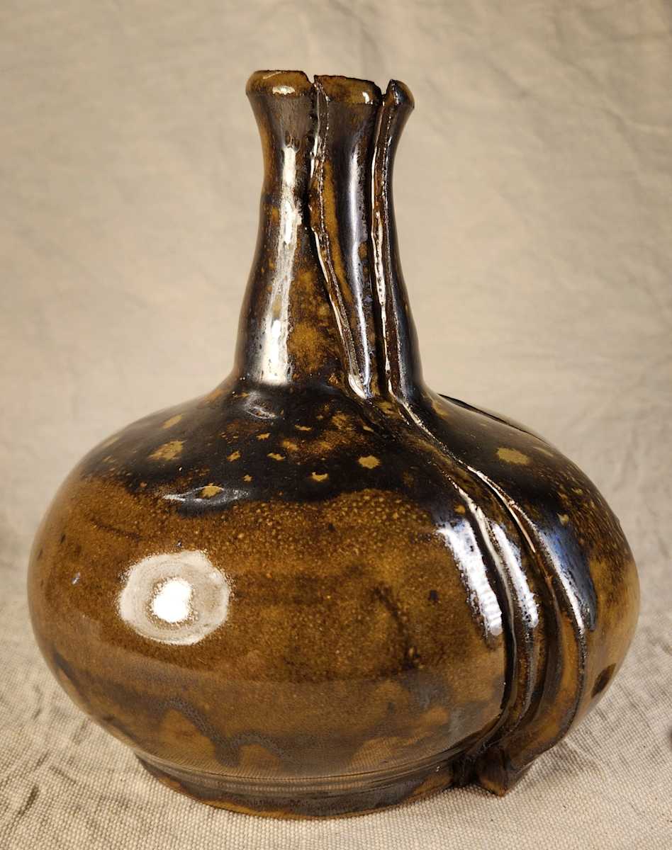Small Sliced Vase II by Tony Hyden  Image: small modernist ceramic sculpture of a traditional vase altered