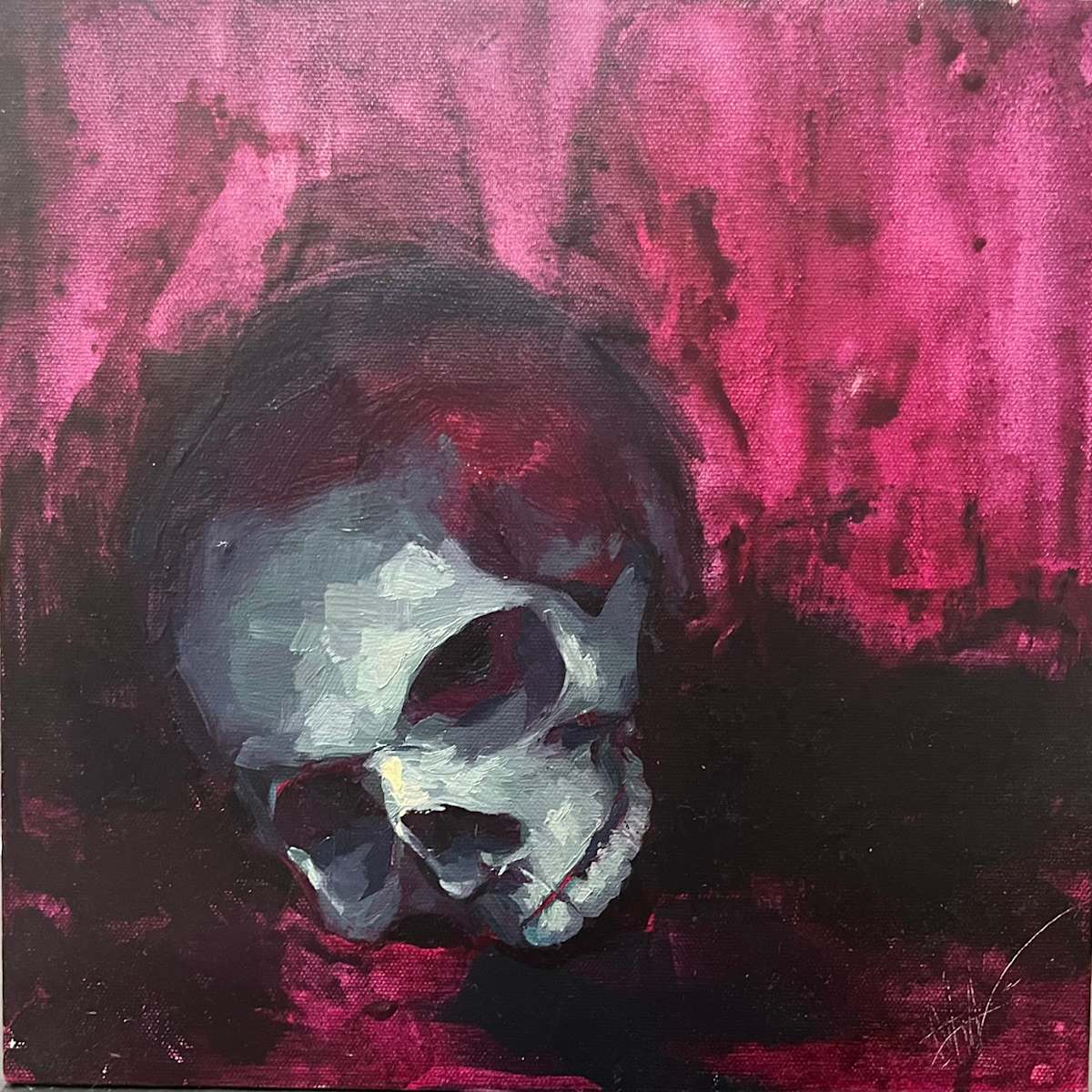 Magenta Skull by Michelle Dahl 