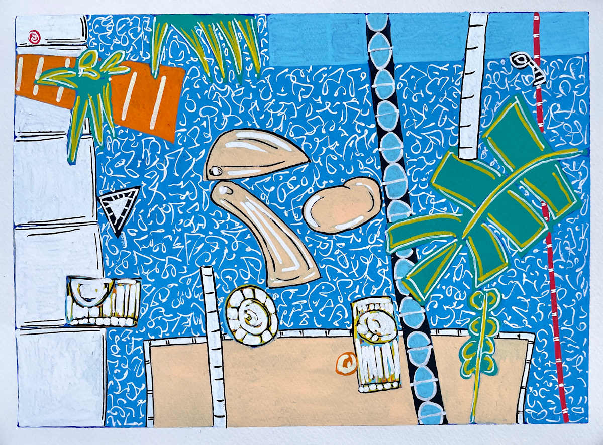 Poolside splash by Alec Cumming 