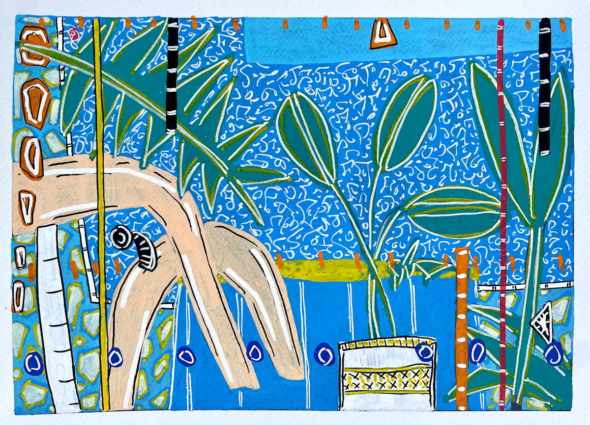 Monsoon swimming by Alec Cumming 