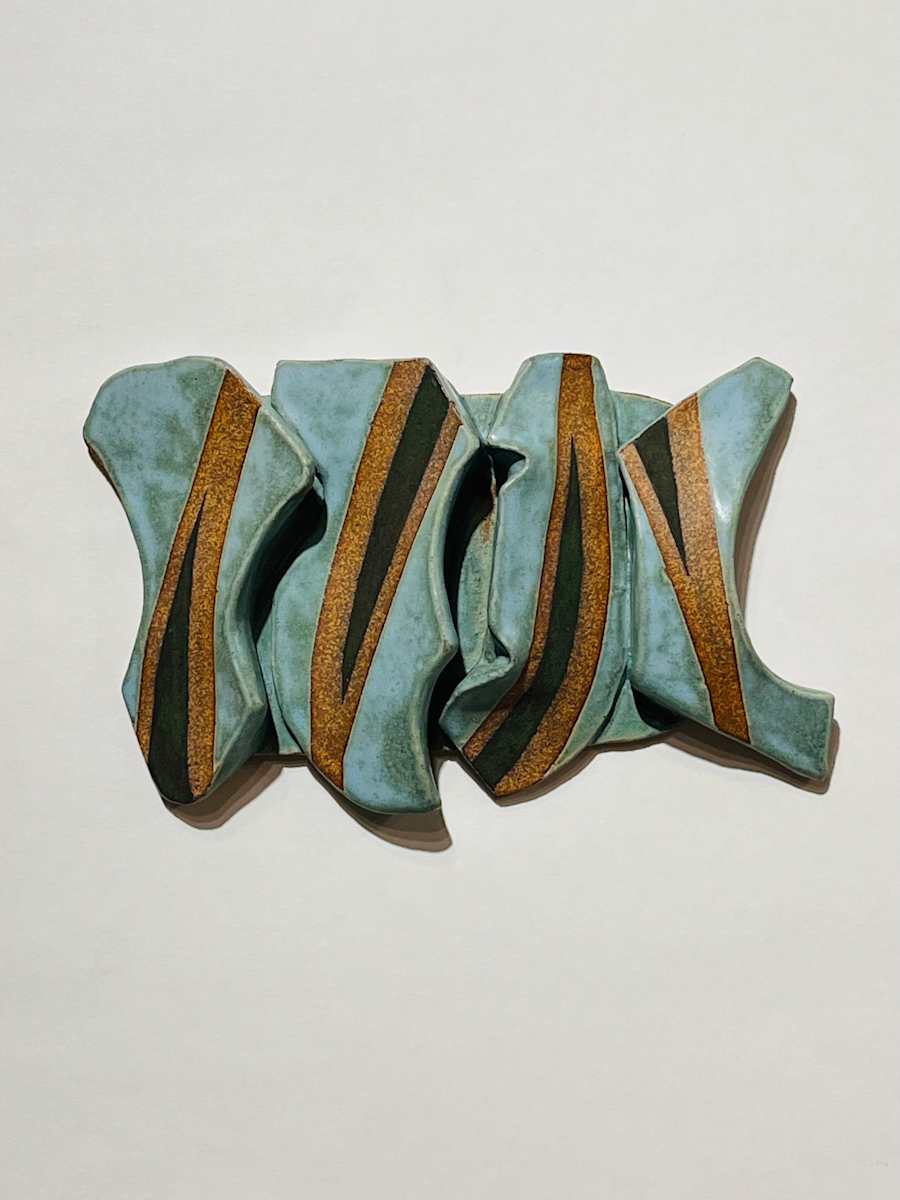 Green Waves by Kate Lawless  Image: Ceramic wall piece 