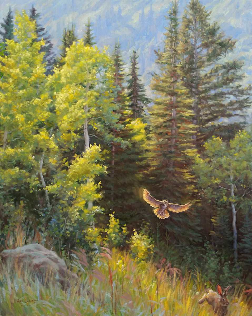Great Horned Chase by Ken Corbett, Image 1.