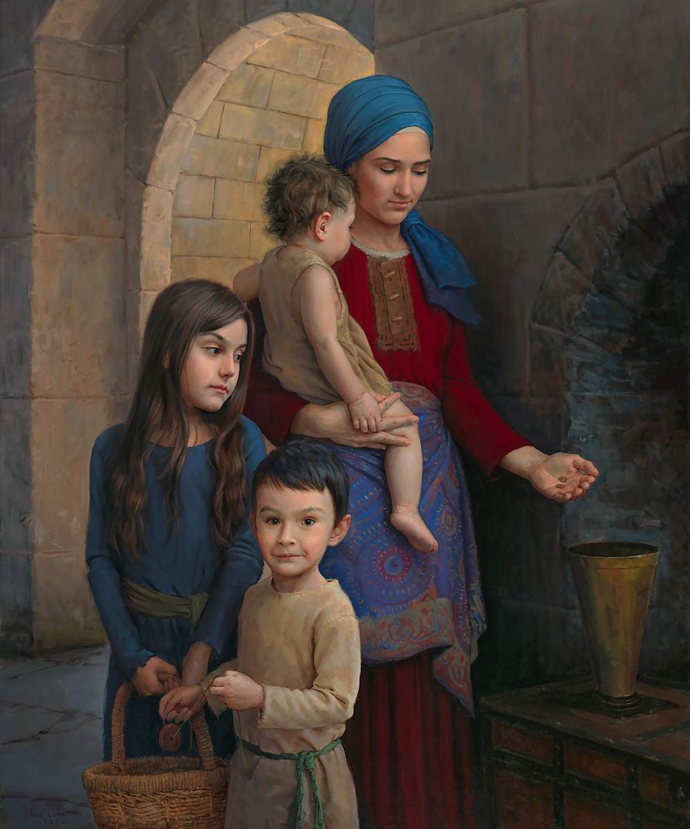 The Widow's Mite by Ken Corbett  Image: The Widow's Mite